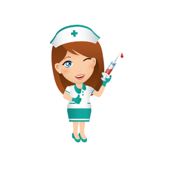 Nurse holding an EpiPen Shot