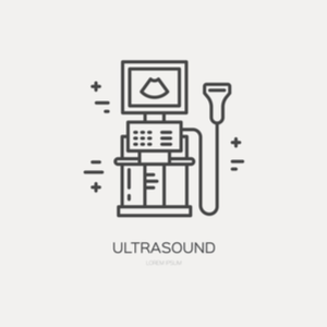Ultrasound machine illustration