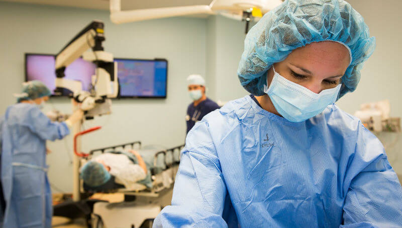 nurse preparing for surgery